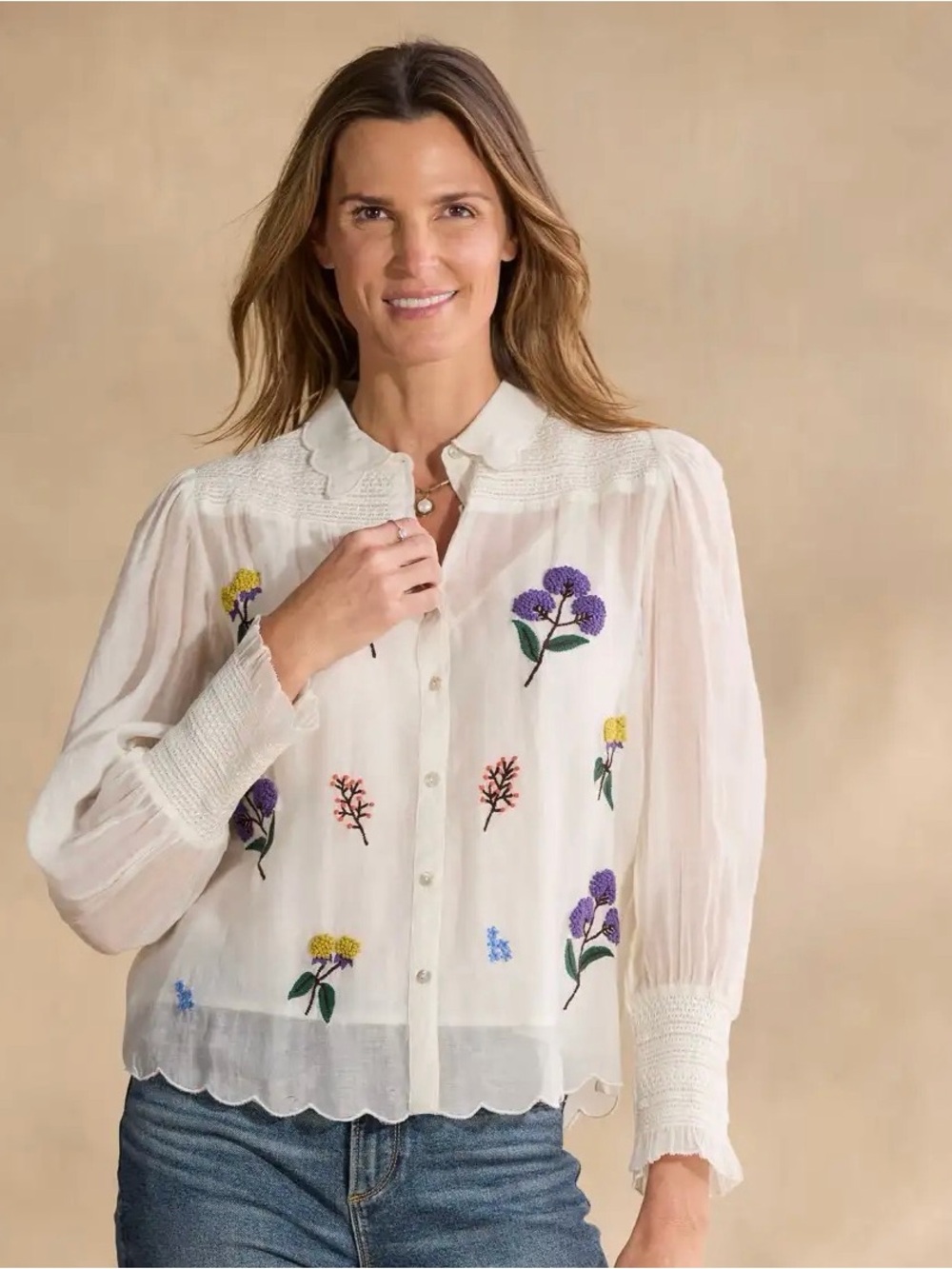 SUNDANCE NWT “Floriana  Bloom” Boho Chic Blouse Sz L